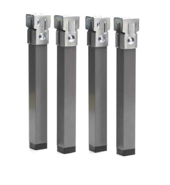 Acero | KAMA HAUS Pack de Abrazaderas para somier 4 Unidades Apta para Patas con Tornillo de 10mm |Compatible con somier de 30x40 
