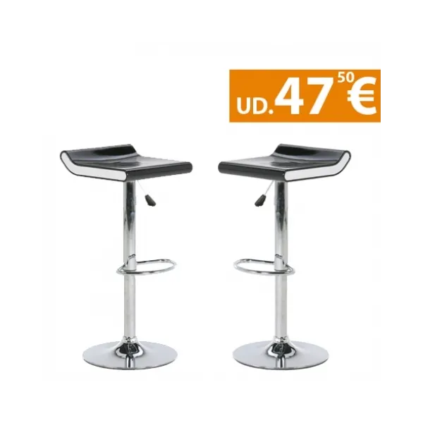 Conjunto 2 taburetes urales negro | Mueblix